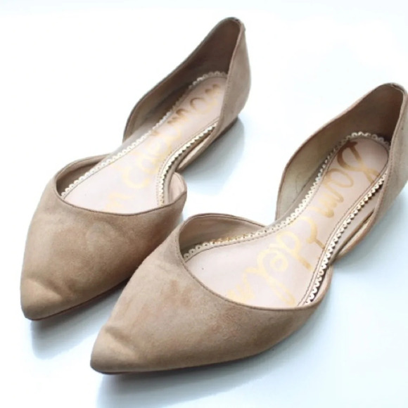 Sam Edelman Cream Flats with Pointed Toe and Metallic Accent - Picture 8 of 11